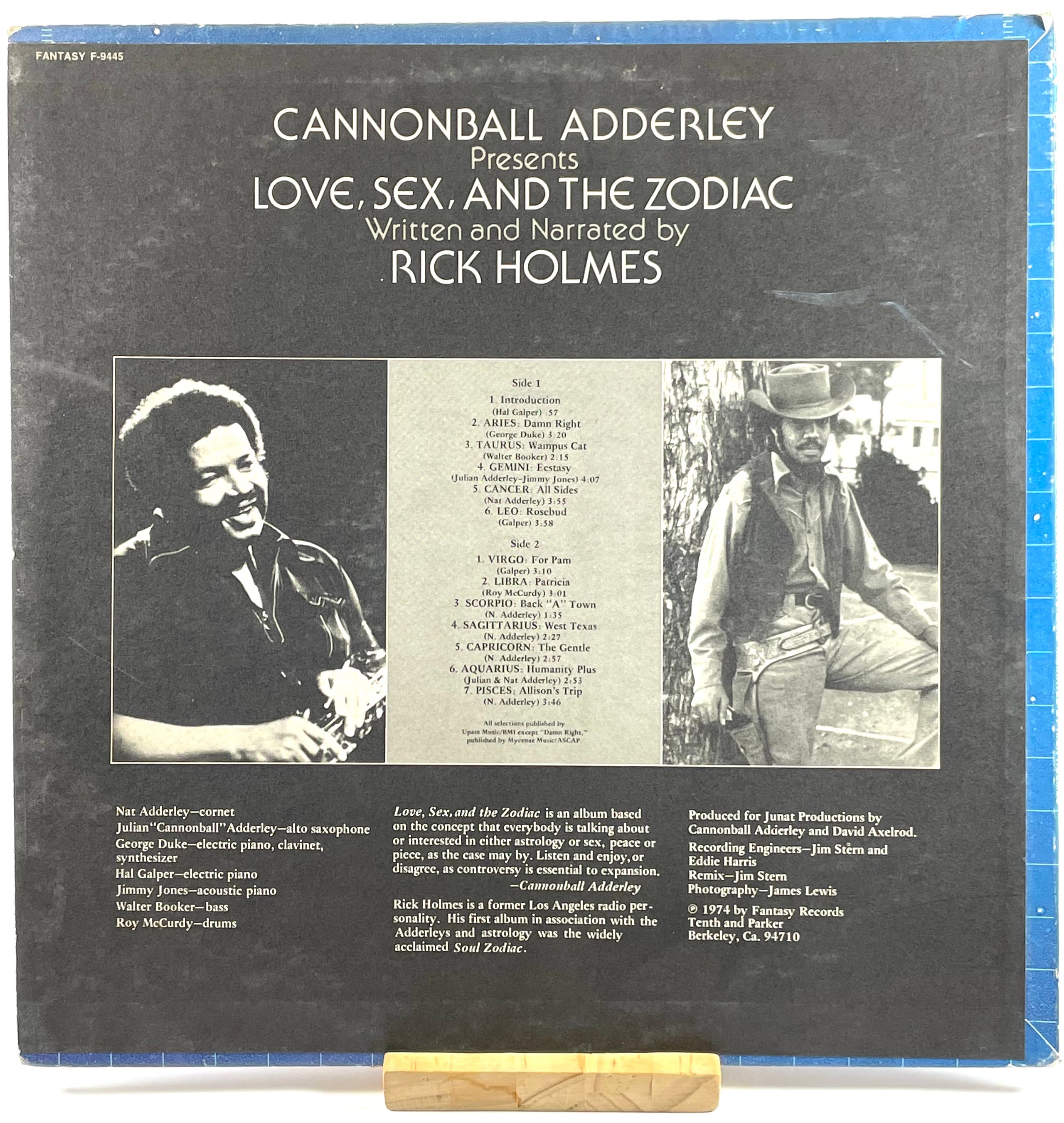 Cannonball Adderley Presents Rick Holmes ‎– Love, Sex, And The Zodiac